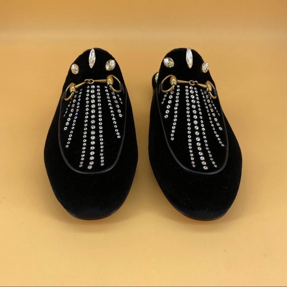 ✈️sold✈️Brand new GUCCI  velvet crystal loafer - Picture 4 of 12
